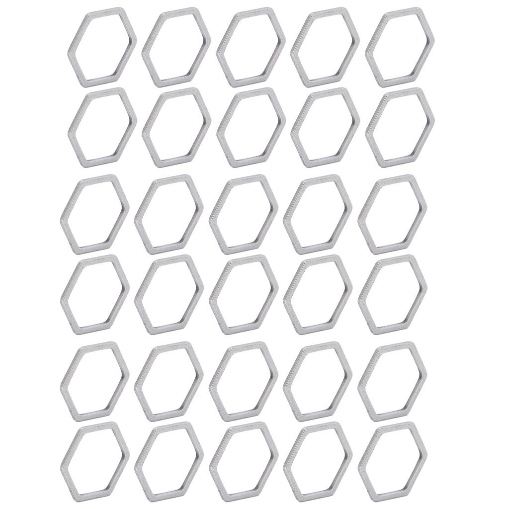 30Pcs   Shaped Hollow Resin Frame Stainless Steel Open Bezel Hollow Pendants Mold for
