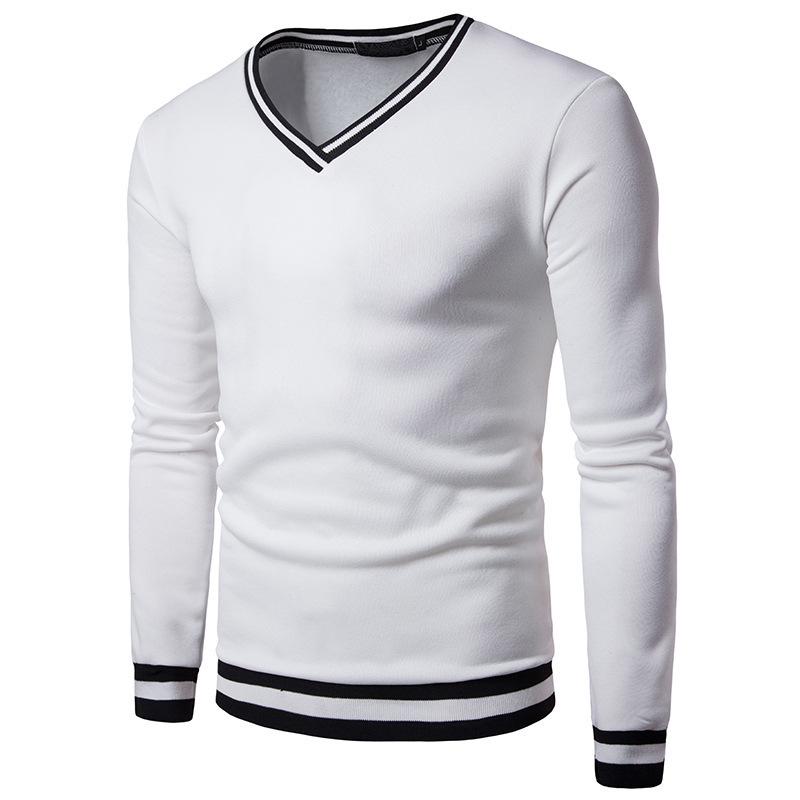 

2024 Black & White Color Block Ribbed Casual Hoodie WY11 M світло-сірий колір