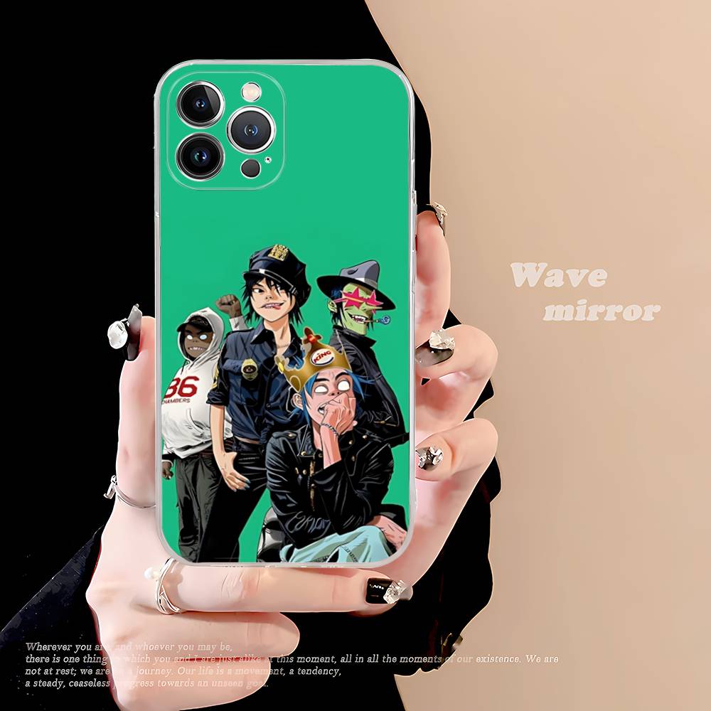 

Art Pop Band G-gorillazS Music Transparent TPU Phone Case For IPhone 17 11 12 13 14 15 16 Pro Max 16 Plus Cover iPhone 13