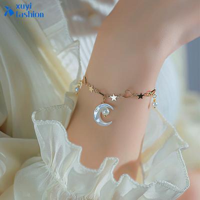 Bracciale Moda Luna Stella per Donna Ragazza Squisiti Bracciali Oro Accessori Gioielli