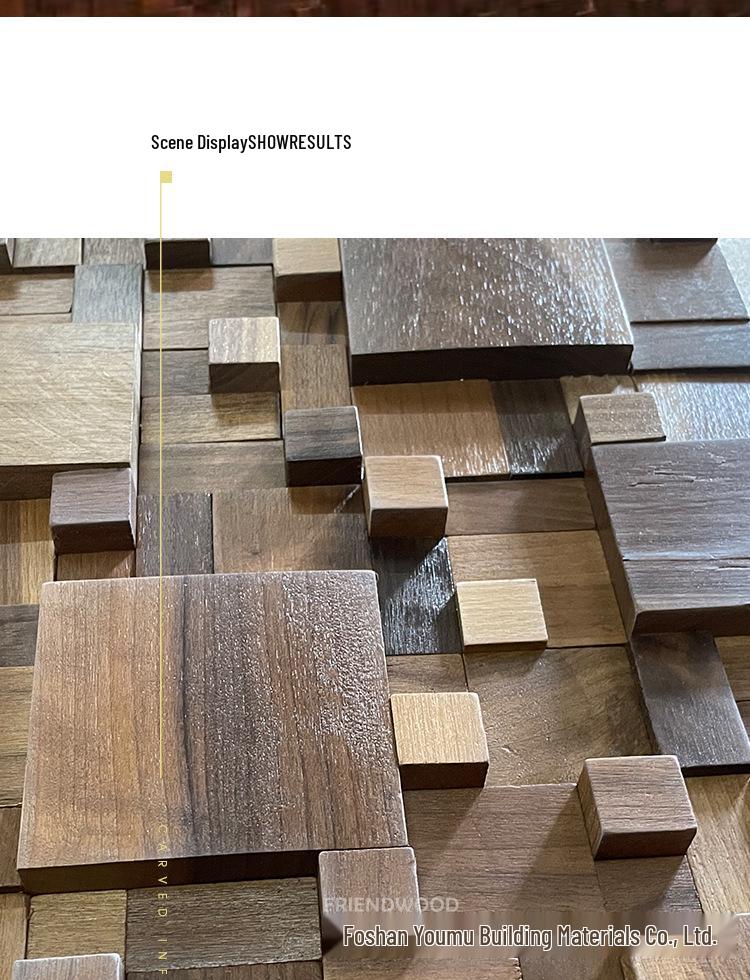Elegant Black Walnut Wood 3D Wall Décor for Hotel, Club, Living Room, Dining, or Entrance Hall.