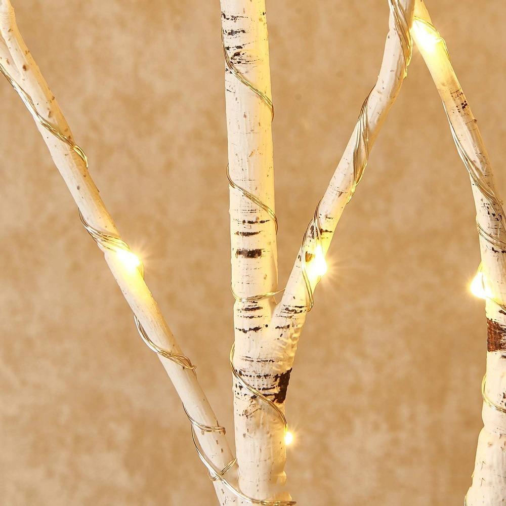 Artificial Plant White Birch Branch Light 70cm/50LED Battery Operated Christmas Tree Branch String Luminous Tree LED Light Party