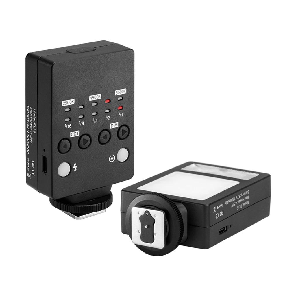 Small Camera Flashlight Shooting Fill Light with 5 Brightness Levels GN10 2500K-6500K