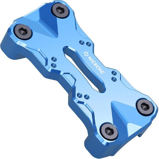 

NICECNC Black Handlebar Top Clamp with AMPS Pattern Compatible with Yamaha Tenere 700 /XTZ700 2019-2024, Tenere 700 Rally Edition 2020-2024, Tenere синій
