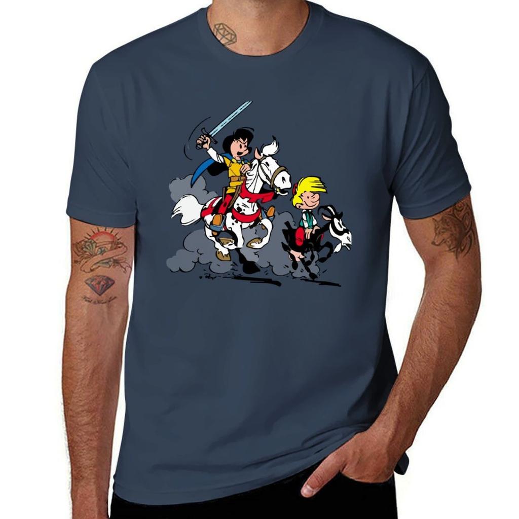 Johan Et Pirlouit (Johan Et Peewit)Classique Tshirt Work Outdoor Tshirt For Unisex