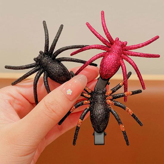 1/2Pcs Halloween Spider Hair Clip Decorative Hair Pins Women Hairpin Headpiece Cosplay Costume Accessory