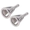 2pcs Deburring External Chamfer Tool 6 Slots Cr12MoV Remove Burr Repairs Tool for Stainless Steel Silver