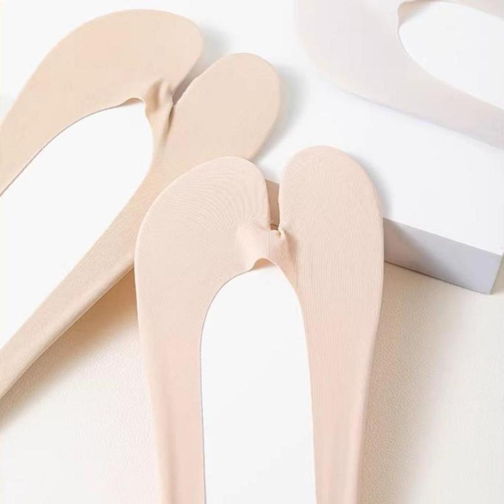 1/3 Pairs Women's Toe Splitting Invisible Boat Socks Ice Silk Non-Slip Low Cut Thin Breathable Sweat Absorbing Socks