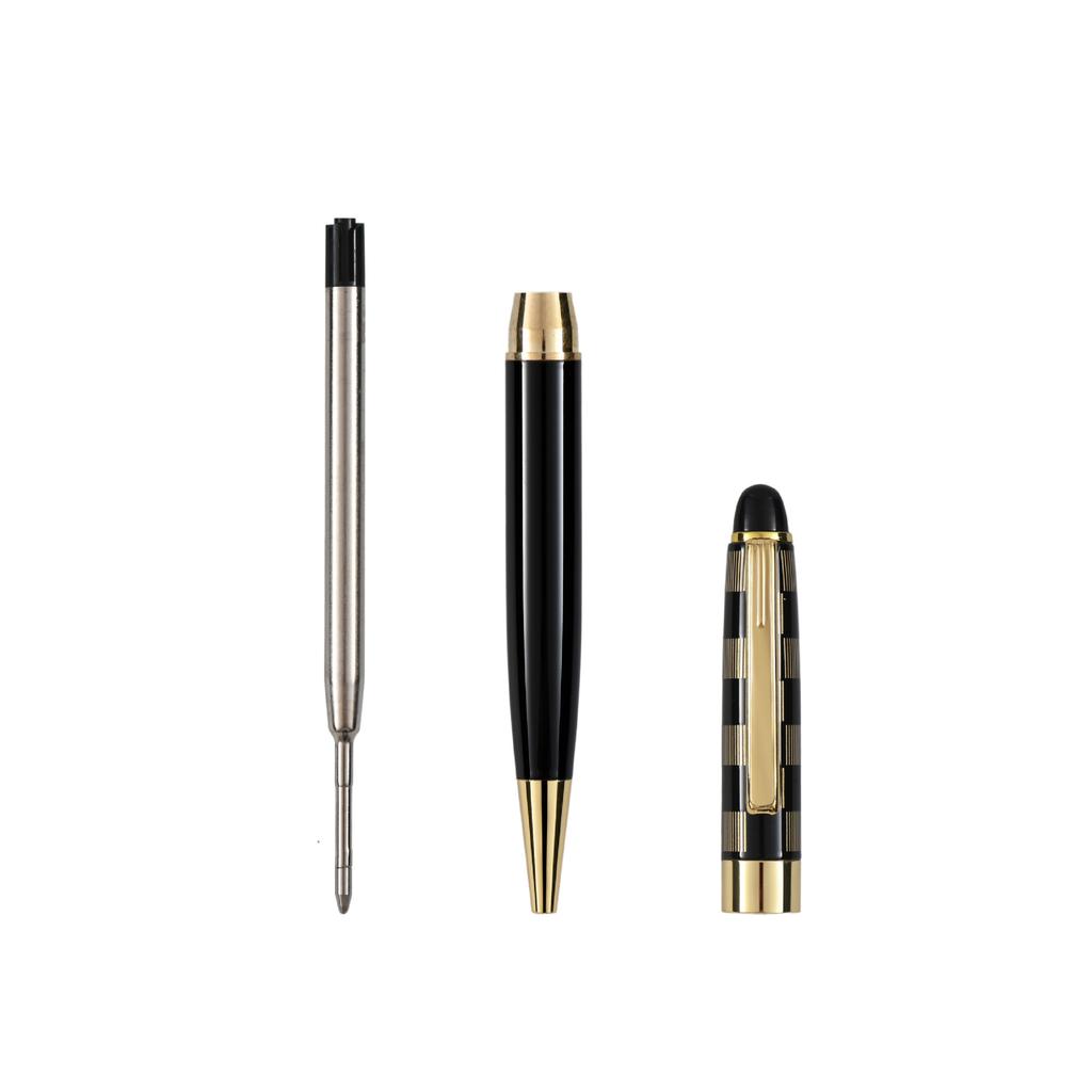 Customizable Logo Rotating Oil-Based Business Advertising Gift 1.0mm Metal Ballpoint Pen with Black Ink HX Brand