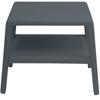 Wytrzymały stolik basenowy kawowy do ogrodu na taras z półką - ANTRACYT