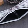 Men'S Personalized Us Dollar Bill Pattern Double Fold Retro Wallet With Creative Style Multiple Card Slots Double Fold Classic Short Wallet