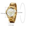 JewelryWe Gold Watch with Stainless Steel Popular Analog Fashion Gold and Perfect for and Casual Perfect Gift Men's Strap, Watch, White, Formal,