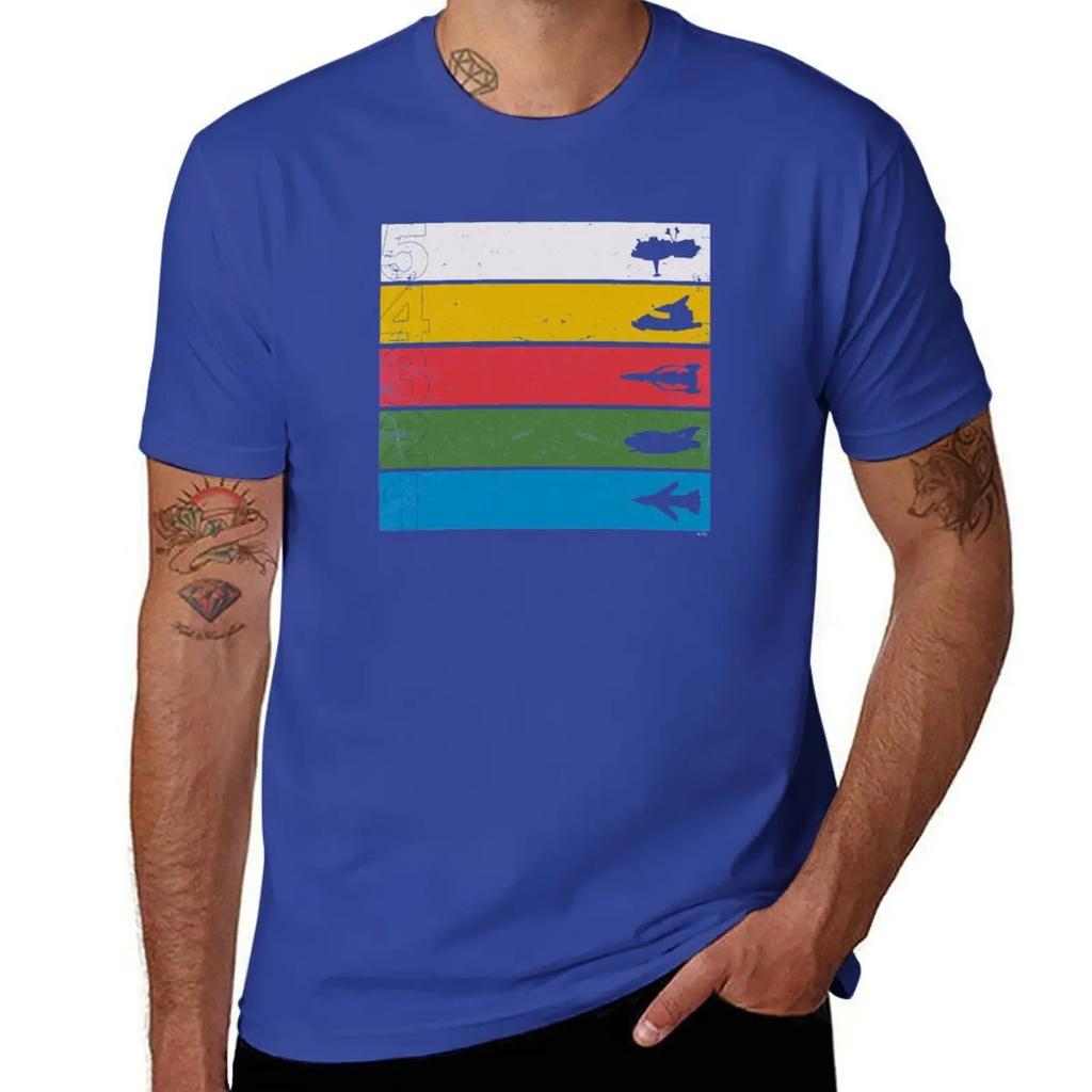 Thunderbirds Classic - Birds Silhouettes on Stripes T-Shirt cute tops plus size tops fitted t shirts for