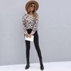 YYFS Women's Fashion Casual Leopard Print Autumn Winter Long Sleeve O-Neck Sweaters