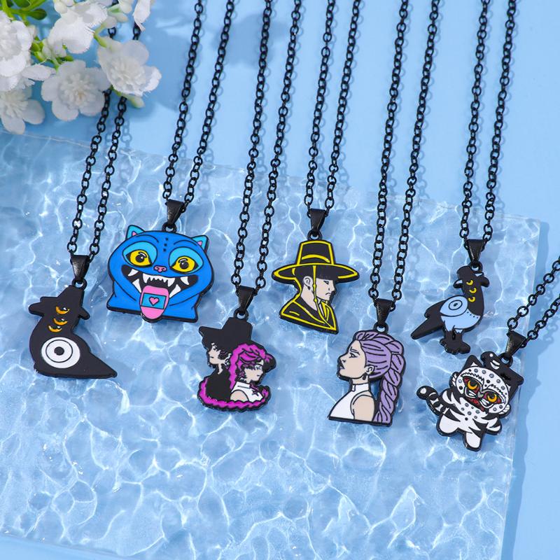 Colar com Pingente de Personagem de Desenho Animado Caçadores de Demônios K-Pop Acessórios de Joalheria Presente