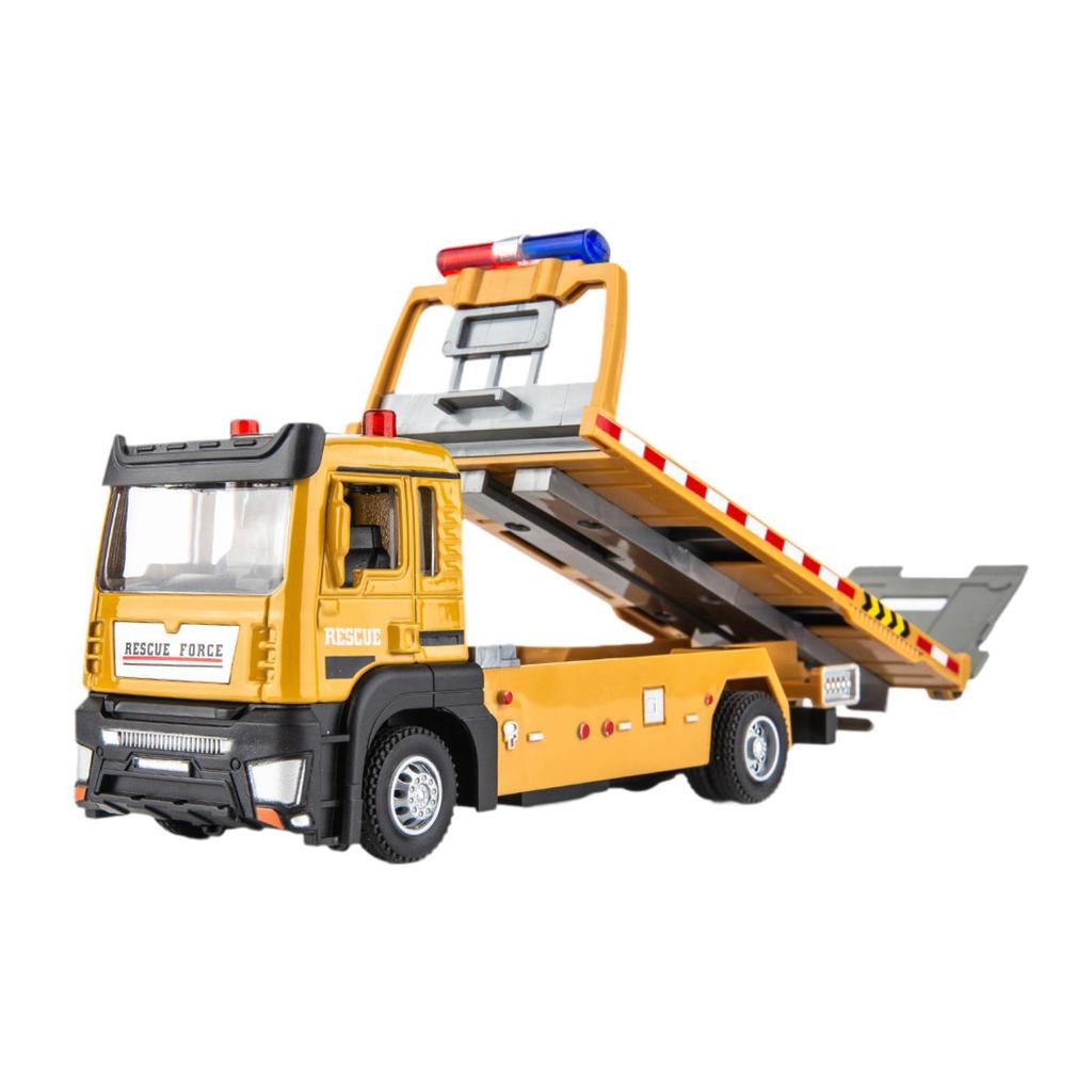 1/32 Tow Truck Toy,Construction Toys,Flatbed Trailer,Holiday Gift Alloy Model,Tow
