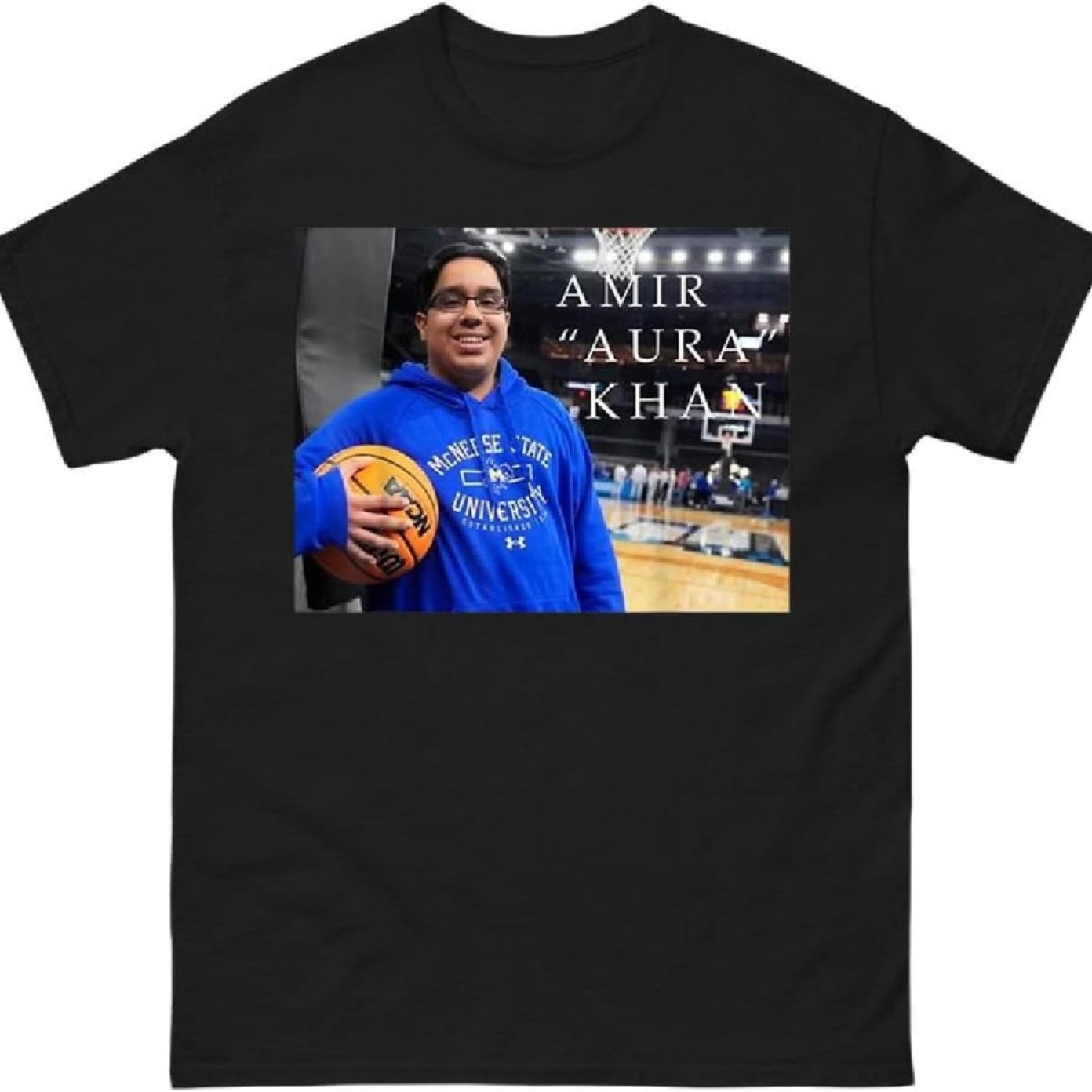 

Амир Аура Хан Баскетбольная футболка Спортивная футболка Университета штата Макниз Серая XXXXXL