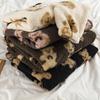 Women Winter Coat Plush Thermal Outwear Stylish Casual Bear Print Lady for Travel