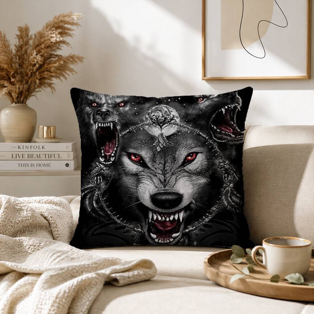 Angry Animal Wolf Fierce Pillow Case for Sofa Living Room Home office Decor Protective Cover