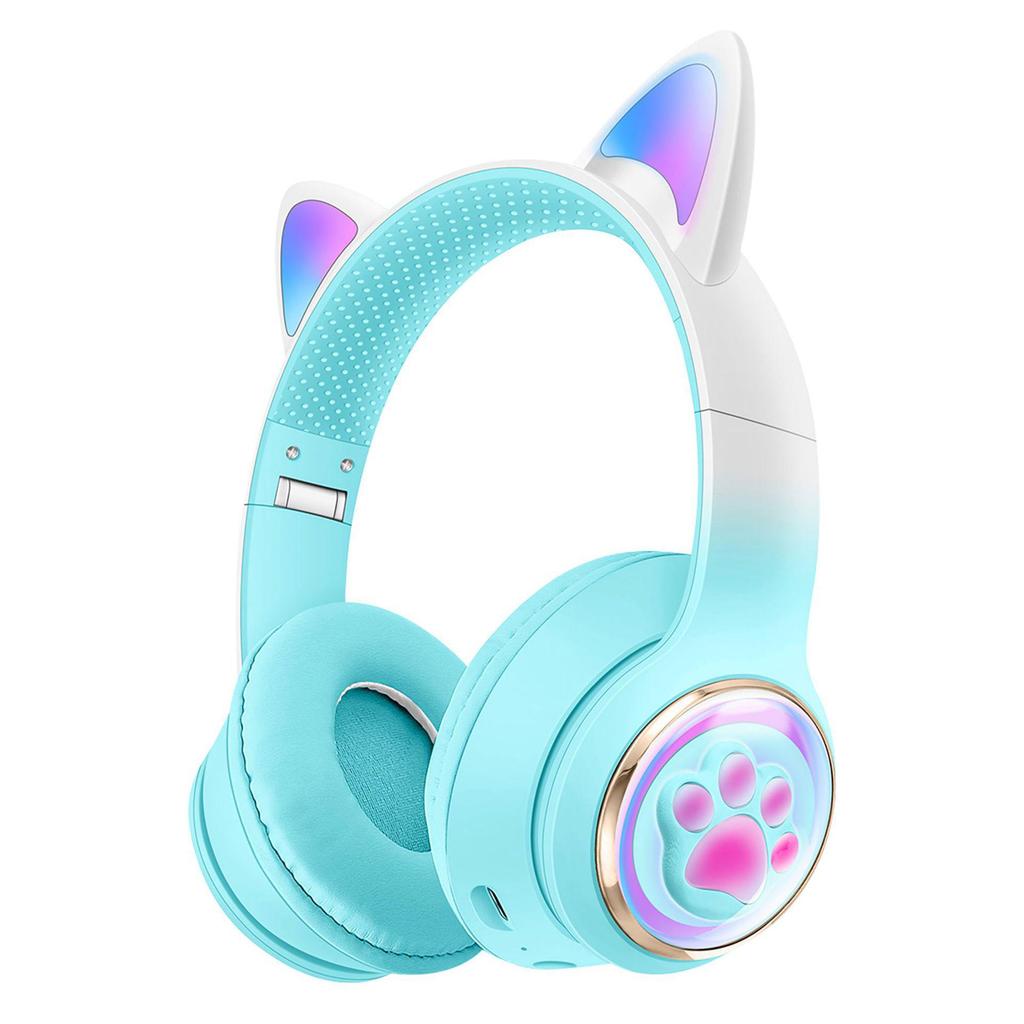 AKZ-62 Luminous Cat Ear Bluetooth Gaming Headset with Heavy Bass
