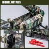 1:32 Missile Rocket Launcher Model Car Toy Alloy Body Rubber Tires Doors Opened Military Miniature Models Ornaments Kids Gifts