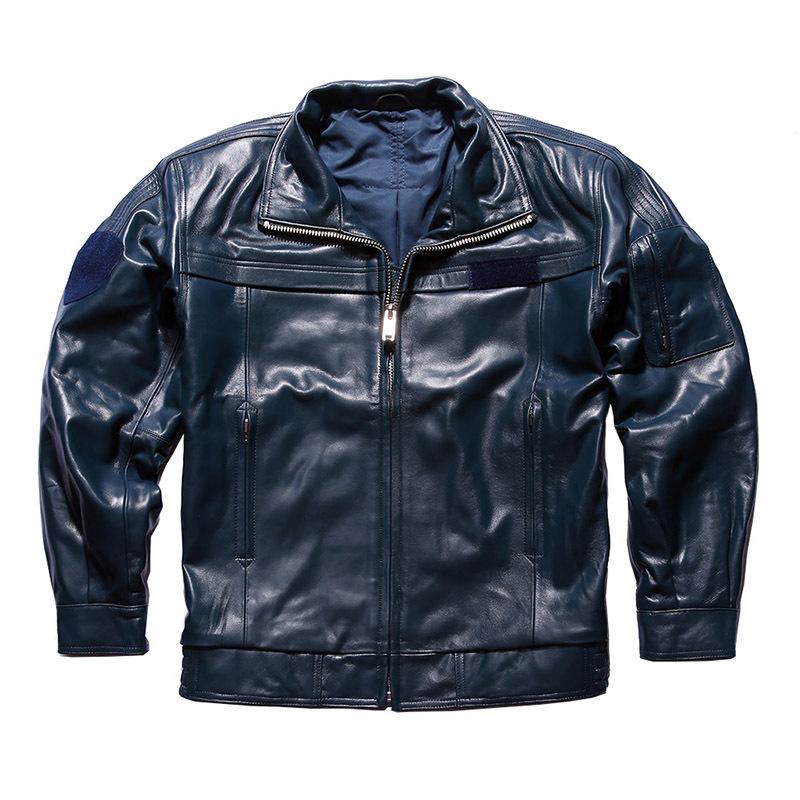 New A Air Force flight suit, genuine leather jacket for men and women, plus fat plus size goat leather air flight jacket