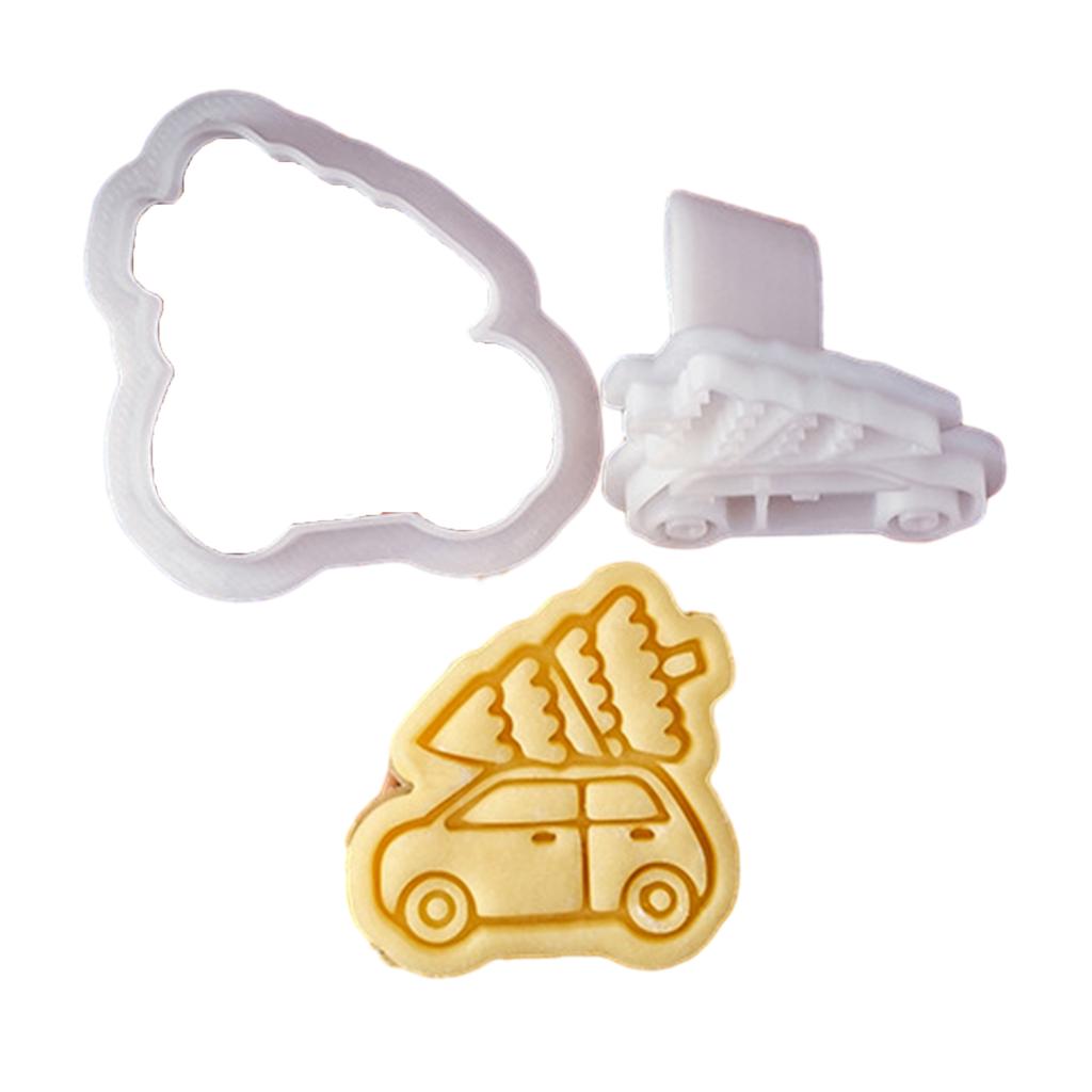 Plastic Biscuit Molds Cookie Embossing Moulds Christmas Patterned Cookie Cutters Baking Tools Plastic Baking Accessories