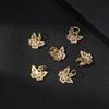 Sand Gold Butterfly Enamel Pendant with Strong Color Retention - DIY Jewelry Accessory