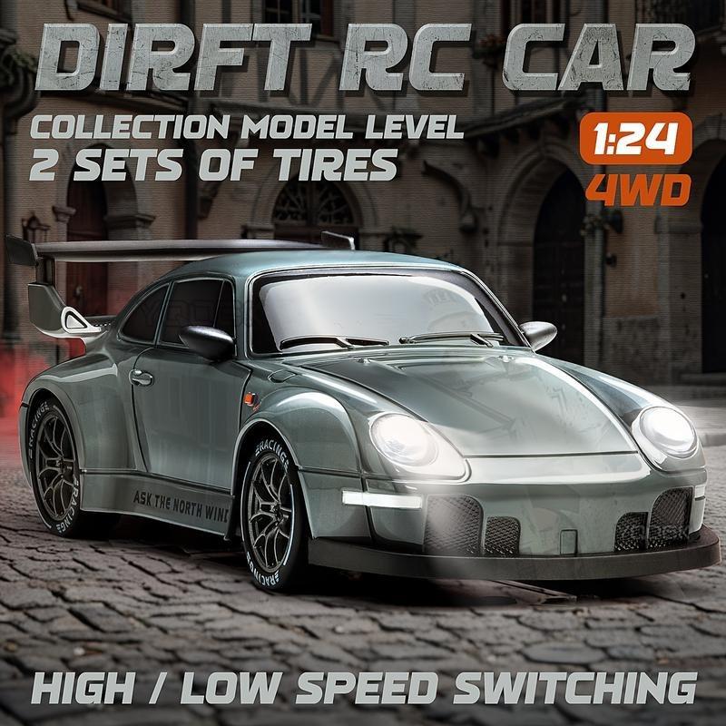 4WD RC Drift Car 1:24 2.4GHz Limited Edition - LED Lights Stunt Drift High-Speed Racing Car Boy Toy Gift