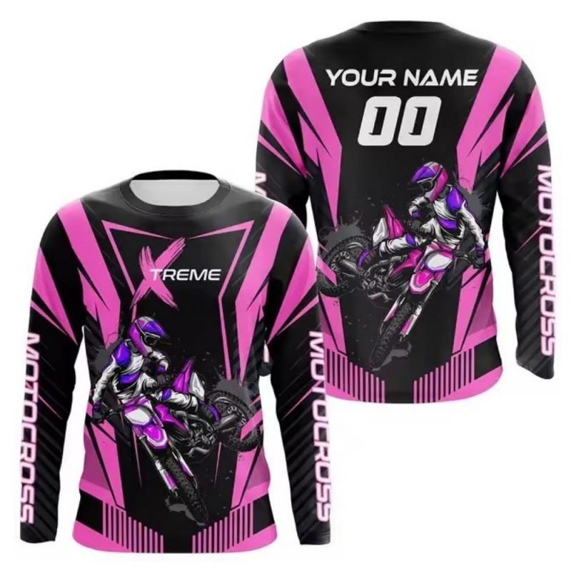 Long Sleeve Cycling Jersey Motorcycle Racing Offroad Breathable Quick Dry Sun Protection T-Shirt
