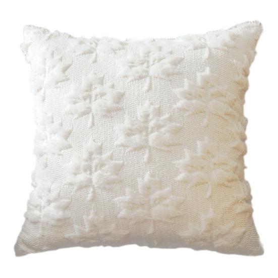 Decorative Pillow Case Embroidery Maple Leaves Pumpkin Pattern Pillow Cover Removable