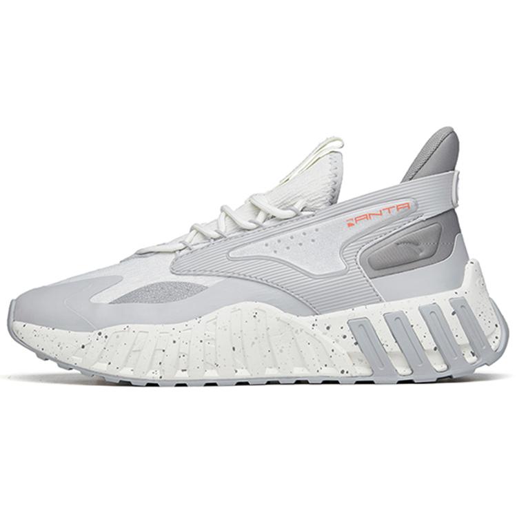 New Anta Non slip Wear resistant Shock Absorption Low Top Chunky Sneakers Men's White Gray 112218871-2