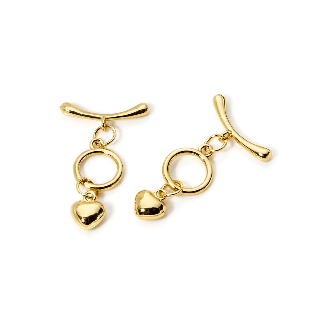 2/4/8 Sets OT Brass Toggle Clasps Round Heart Jewelry Clasp Connector For Necklace Bracelet Making Accessories DIY Fittings