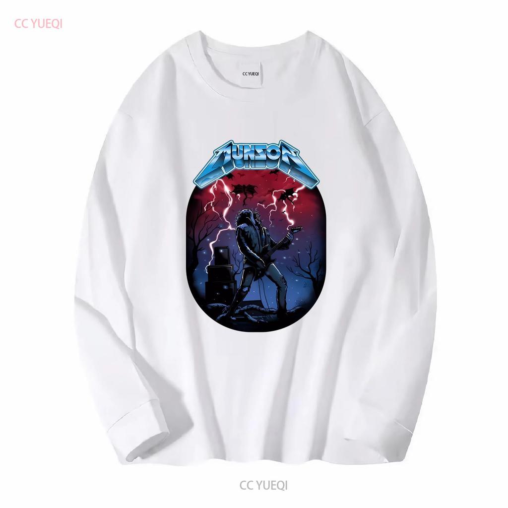Eddie Play Guitar Stranger for ST4 Fans MunSon T Shirt vintage Washed Versatile Soft Unisex Stretched homme Comfortable
