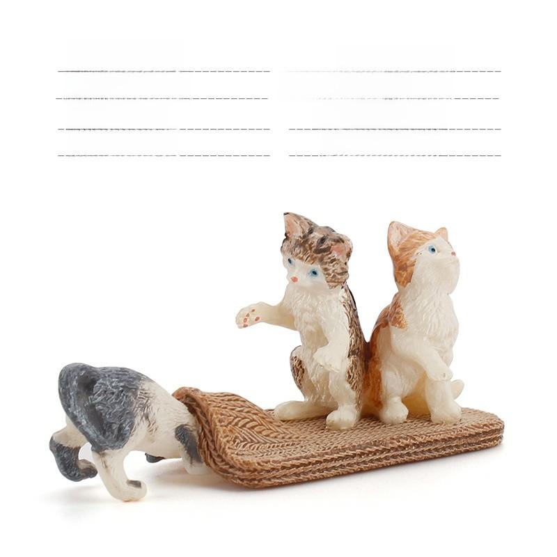 Creative Cat Model Figurine Pvc Collectible Desk Decor For Pet Lovers