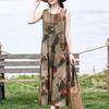 Vestido sin mangas de talla grande para mujer, vestidos largos casuales sueltos, ropa de verano vintage