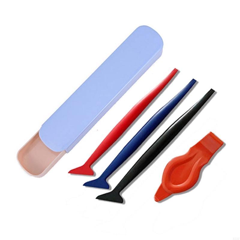 2025 New 5Pcs Felt Squeegee Utility Knife Snap-off Zippy Vinyl Cutter Go Corner Squeegee Tools for Car Wrapping