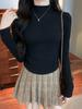 Women's High-Neck Brushed Base Layer Shirt – Slim Fit, Warm Long Sleeve, Inner Wear, Autumn/Winter Collection.