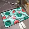 3D Stereoscopic Vision Fruit Printed Bathroom Floor Mat Anti slip Water Absorbing Quick drying Bathroom Home Decoration