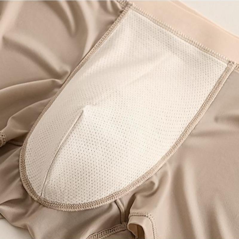Sous-vêtements pour hommes en soie glacée ultra-fine, séchage rapide, confortables, simples, boxers d'été, antibactériens et respirants