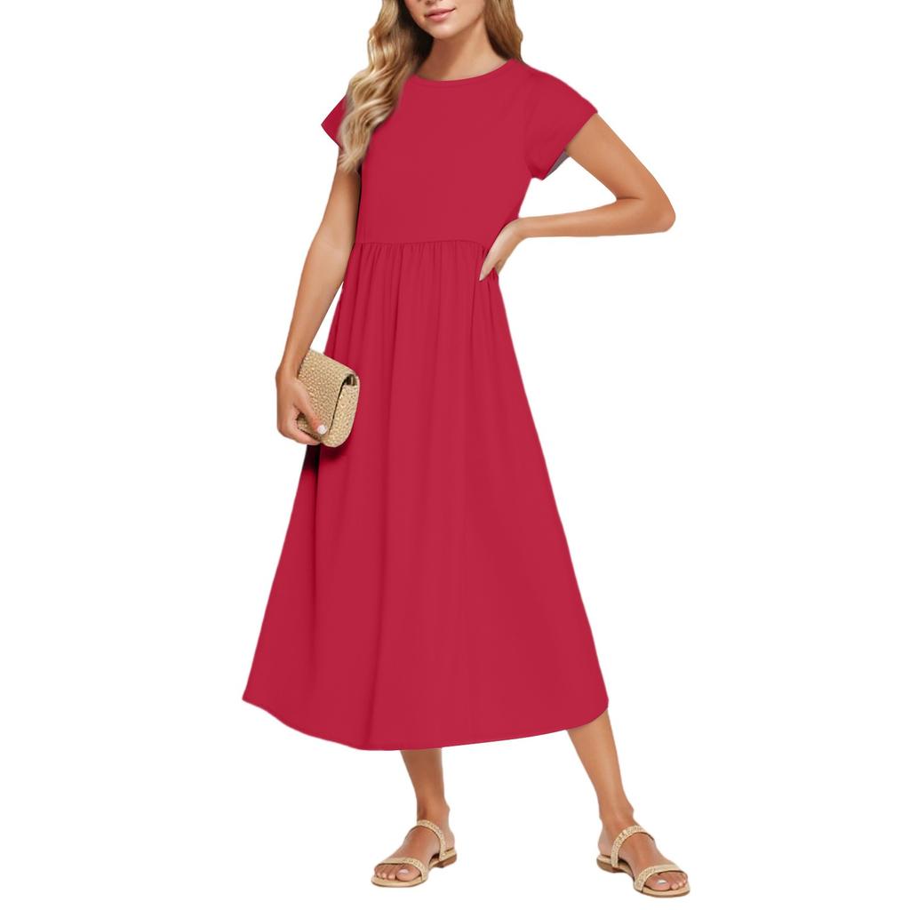 Women's Fashion Temperament Elegant Waisted Casual Dresses