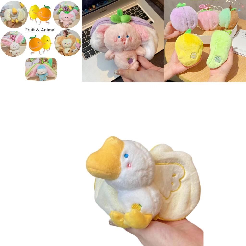 Cute And Soft Plush Fruit And Animal Keychain Charms For All Ages