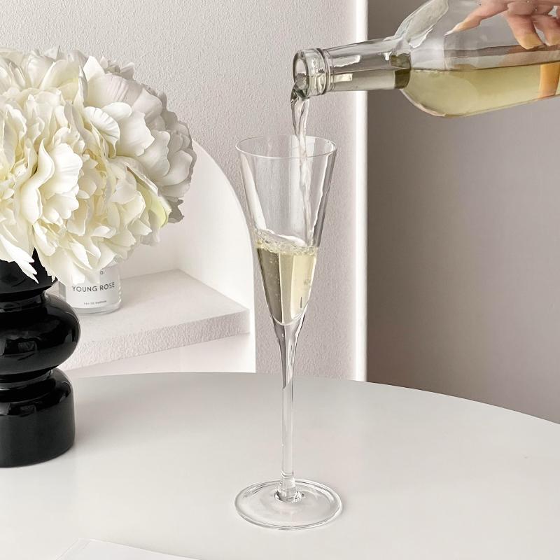 French Romantic Ceremonial Champagne Glasses And Wine Glasses High-end Crystal Glass Pair Stemmed Glasses Red Wine Glasses