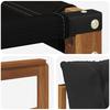 Outdoor Sofa Set with Cushions 7 pcs Natural and Black