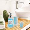 Distributeur de Bain de Bouche en Plastique avec Porte-Gobelet, Flacon Pompe Transparent pour Bain de Bouche avec Plateau pour Organisateurs de Salle de Bain, Contenant pour Bain de Bouche