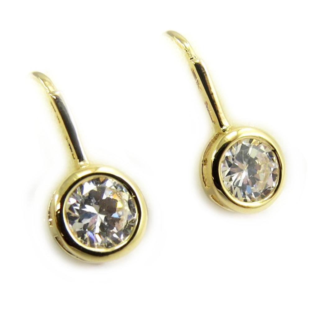 Les Trésors De Lily [L3034] - White Gold Plated 'Essential' Sleepers (9 Mm)