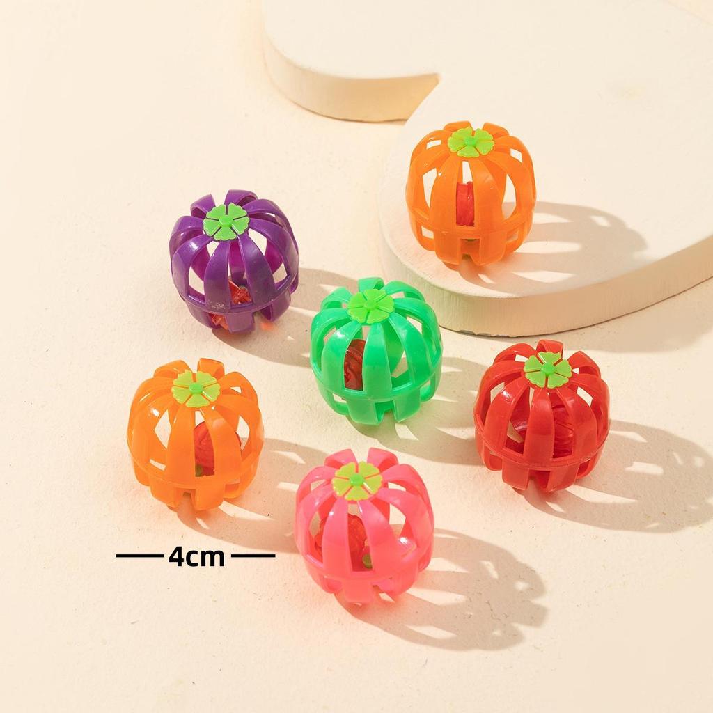 Colorful Sounding Cat Toy: Mesh Bell Ball for Self-Play and Biting