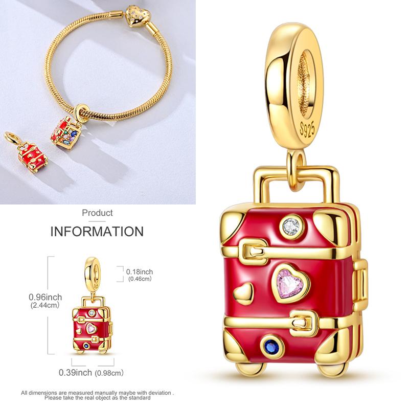 Elk Dinosaur Luminous Firefly Dangle Charm Flower Beads Sale Copper Fit Bangle Bracelet Diy Jewelry Charms