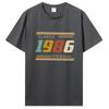 Lustiges Vintage 1986 T-Shirt Sommerstil Grafik Baumwolle T-Shirt Streetwear Geburtstagsgeschenke T-Shirt Unisex Kleidung Übergroß