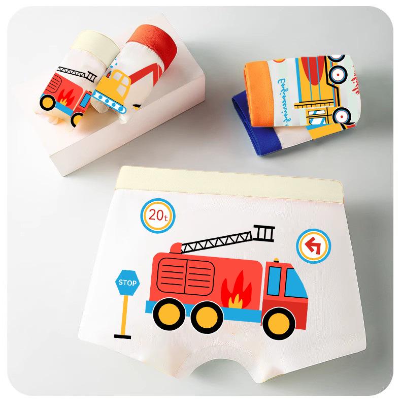 Dětské kreslené bavlněné boxerky se středním pasem - Prodyšné studentské spodní prádlo třídy A